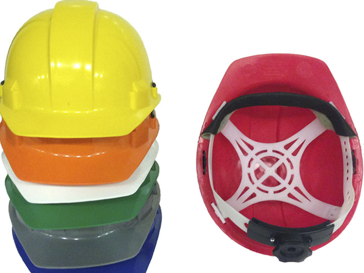 Imagen ilustrativa de casco con Arnes a Cremallera color Amarillo - Hasta 100