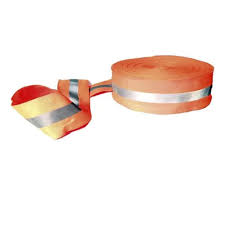 Imagen ilustrativa de Cinta reflectiva para coser de tela - 5cm x 50 mt. El rollo - Naranja/Plata