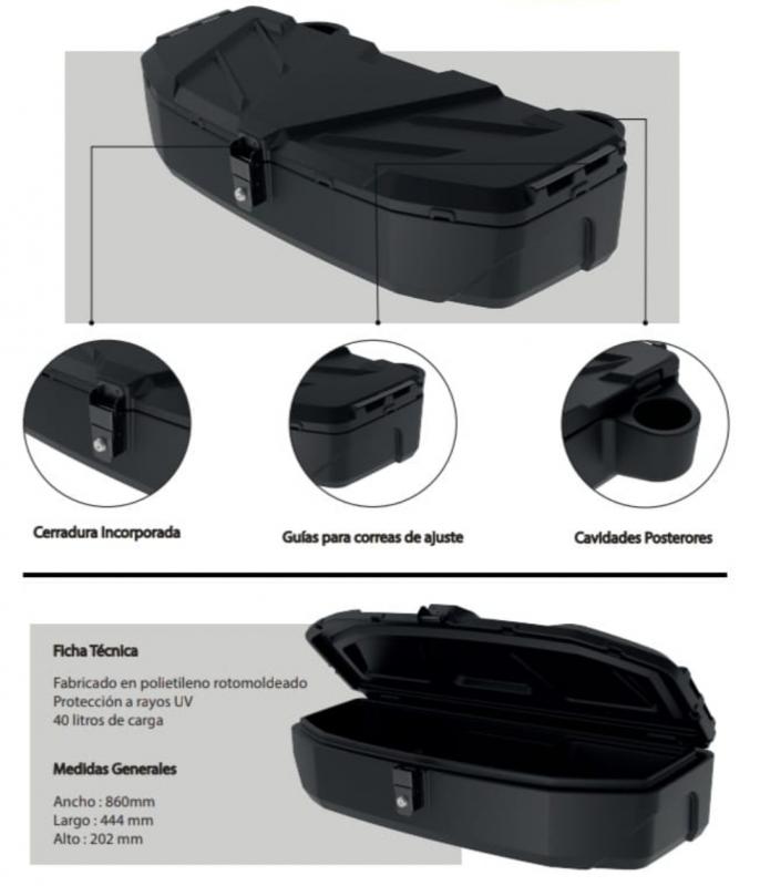 Imagen ilustrativa de Baul para cuatriciclo delantero Capacidad 40 lt