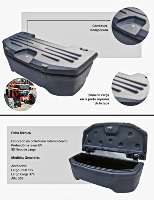 Imagen ilustrativa de Baul alto utv  Capacidad 85lt