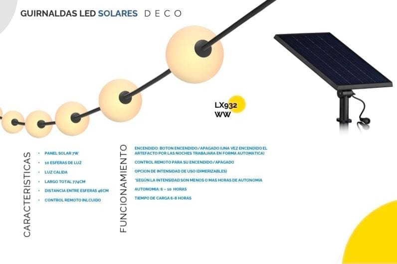 Imagen ilustrativa de GUIRNALDA LED SOLAR LX932WW