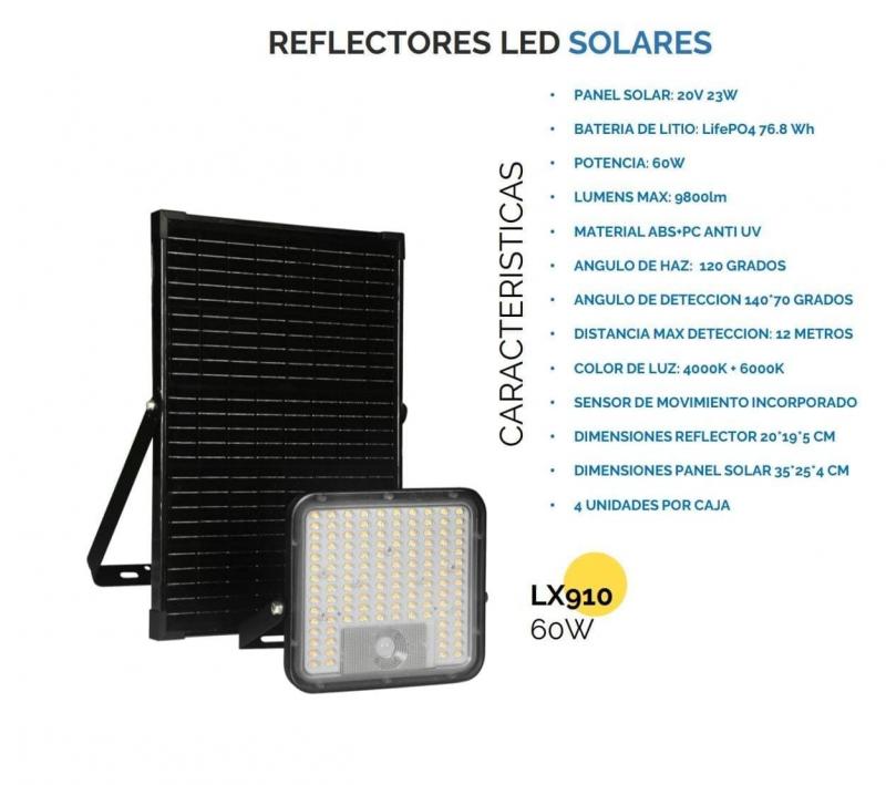 Imagen ilustrativa de REFLECTOR LED SOLAR LX910 60W