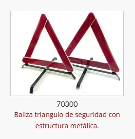 Imagen ilustrativa de Baliza triangular de seguridad estructura metálica
